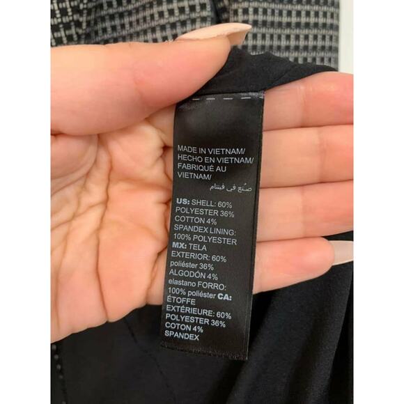 WHITE HOUSE BLACK MARKET Shawl-Collar Grid‎ Jacket Size 0 - Picture 3 of 5